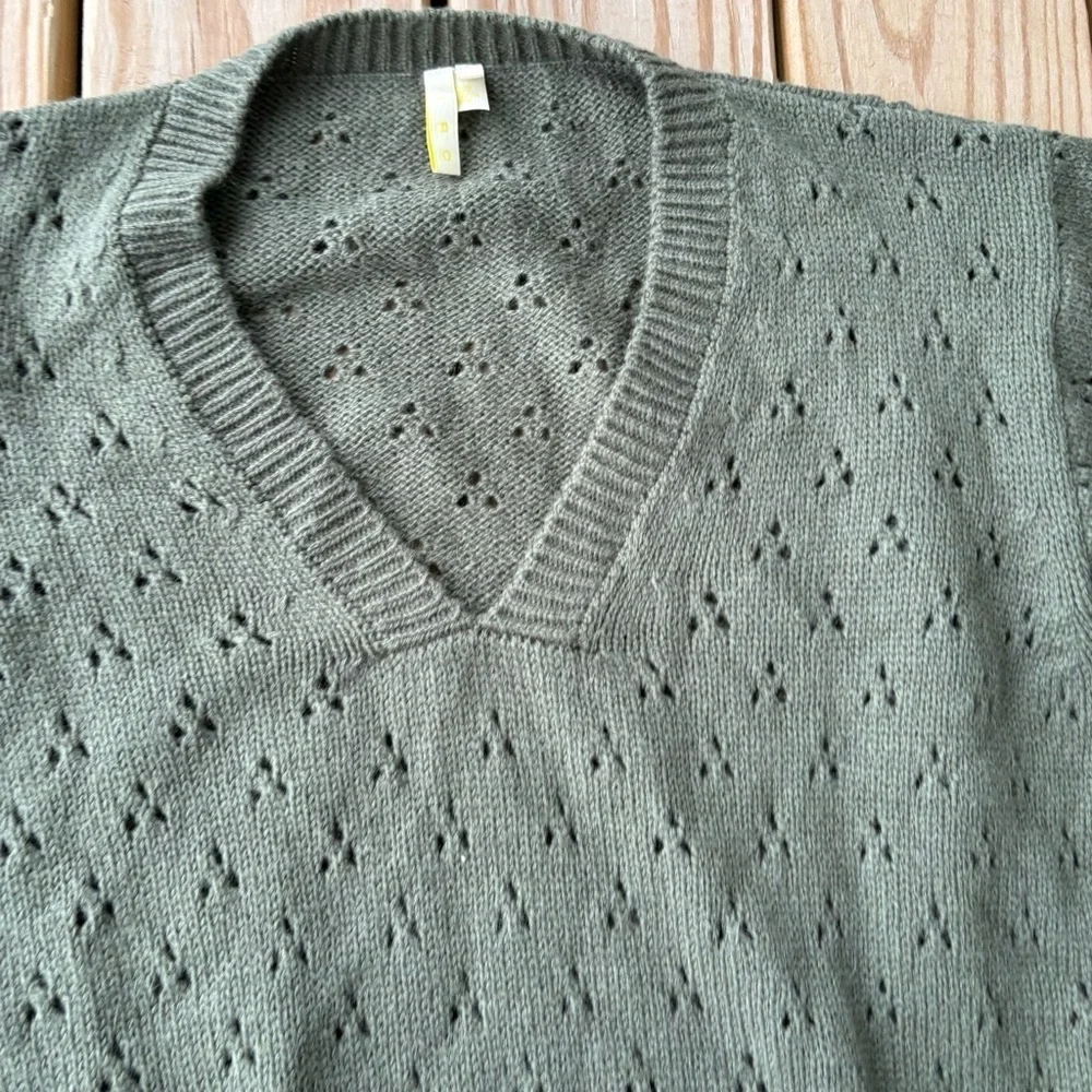 ** Iro Green V-Neck knit Oversized Sweater Tunic Medium